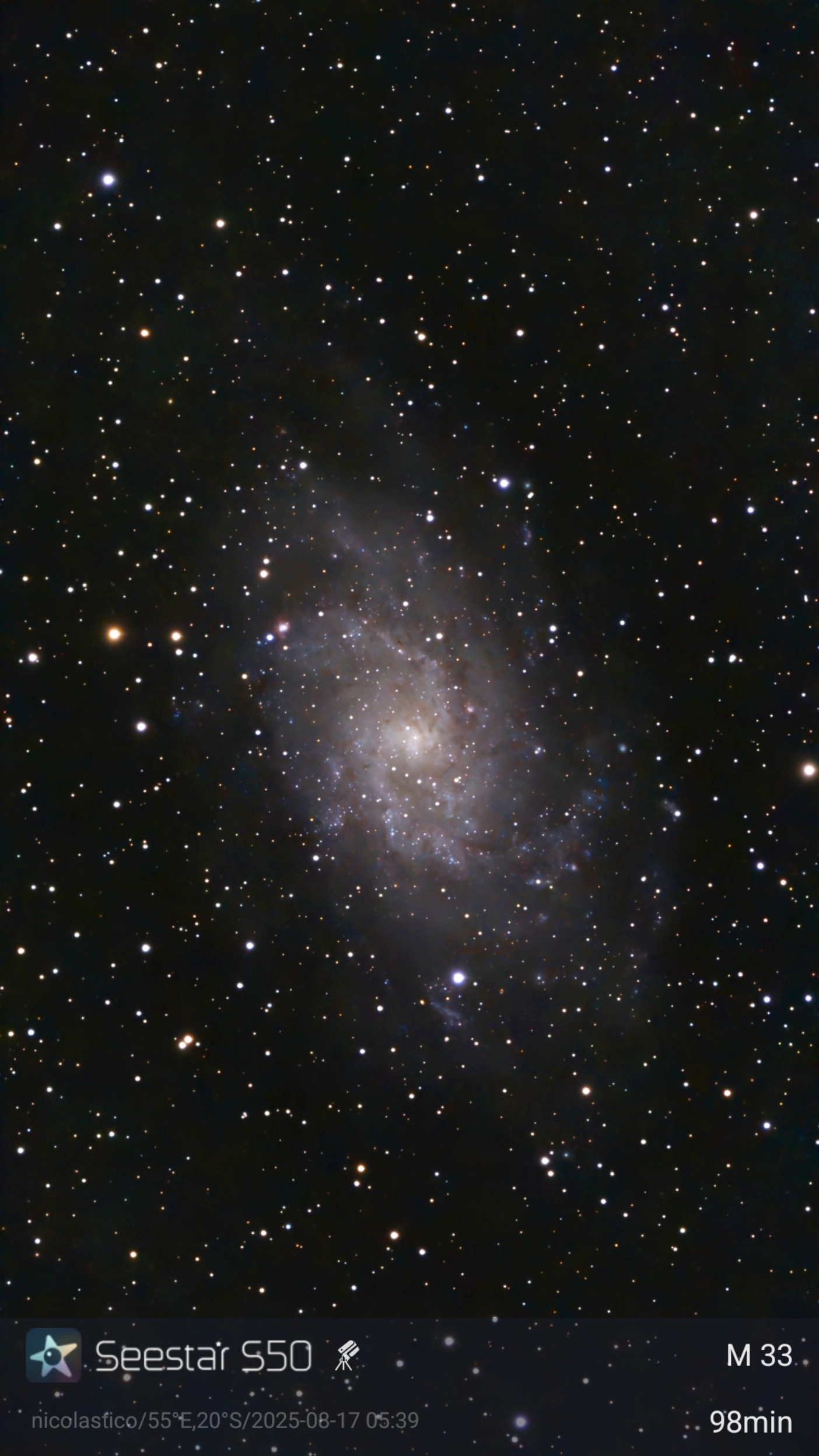 M 33 – brut Seestar